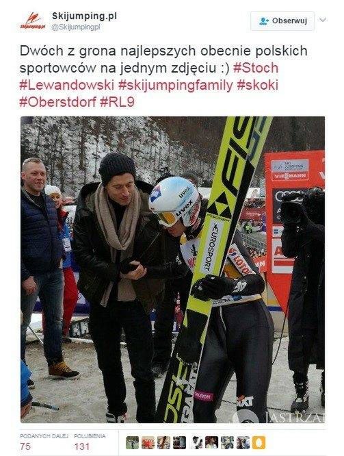 Robert Lewandowski wspiera naszych skoczków