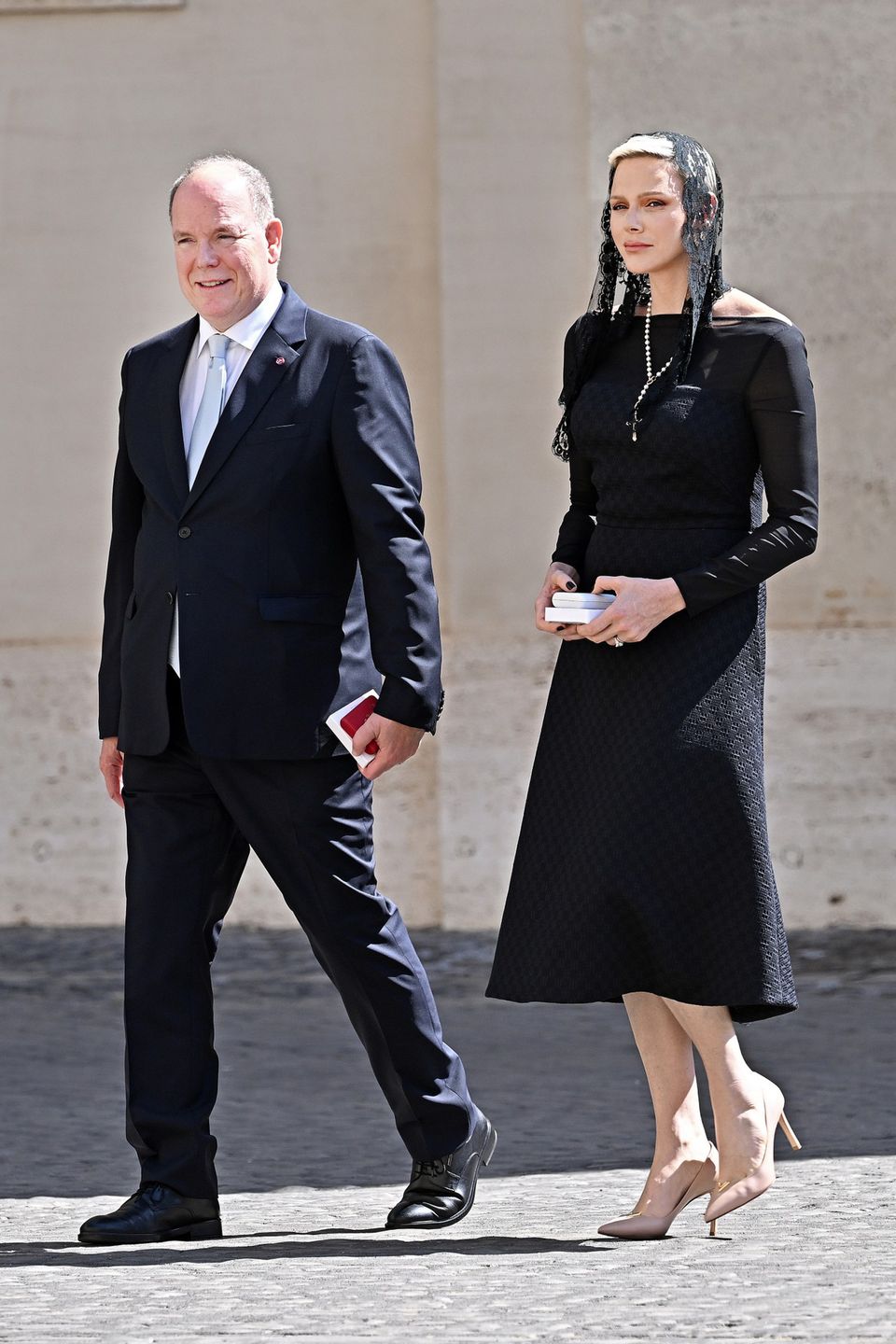 Charlene i Albert w Watykanie