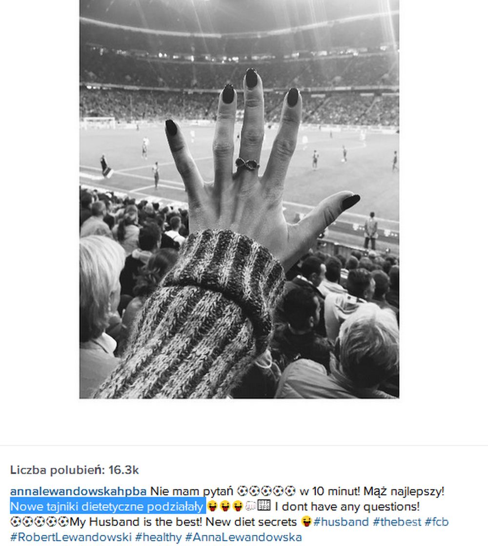 Anna Lewandowska o występie Roberta Lewanowskiego