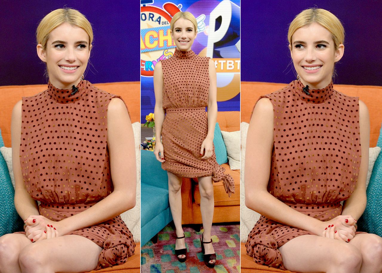 LOOK OF THE DAY: Emma Roberts w sukience Saloni