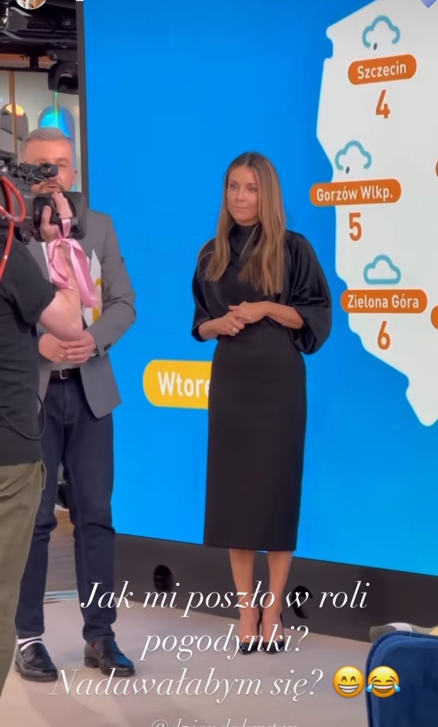 Małgorzata Rozenek zapowiada pogodę w DDTVN