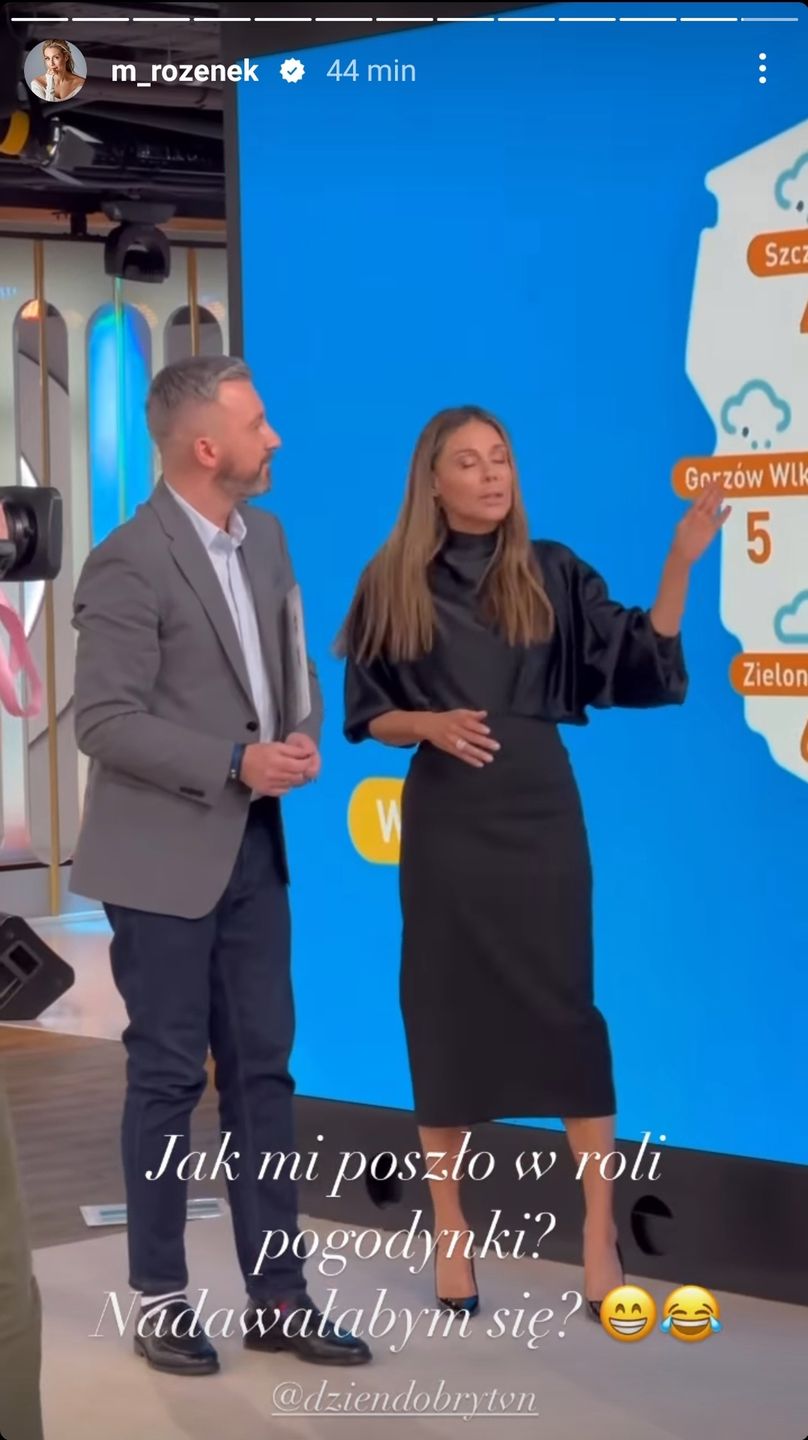 Małgorzata Rozenek zapowiada pogodę w DDTVN
