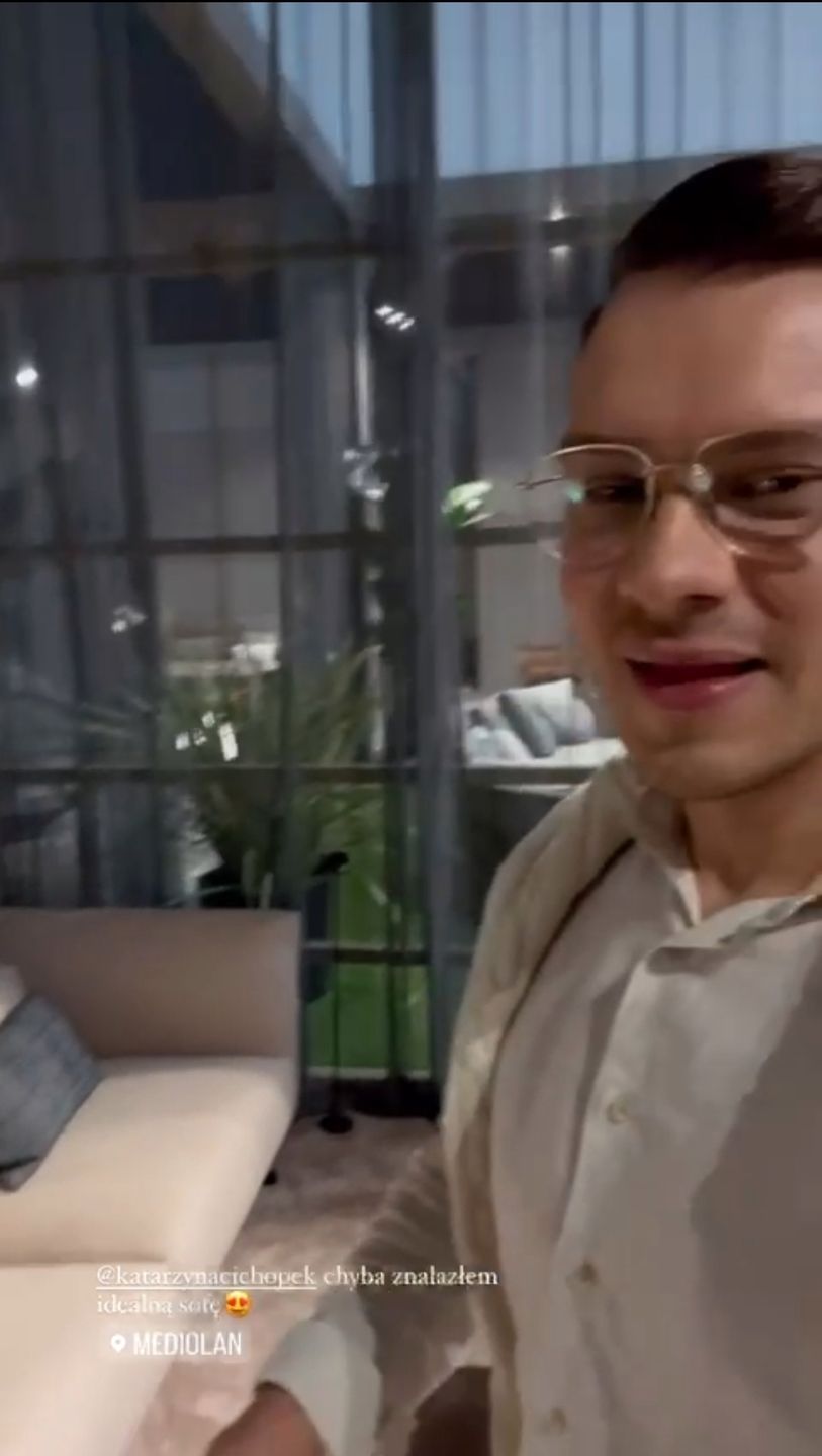 Jonatan Kilczewski pokazał sofę dla Kasi Cichopek