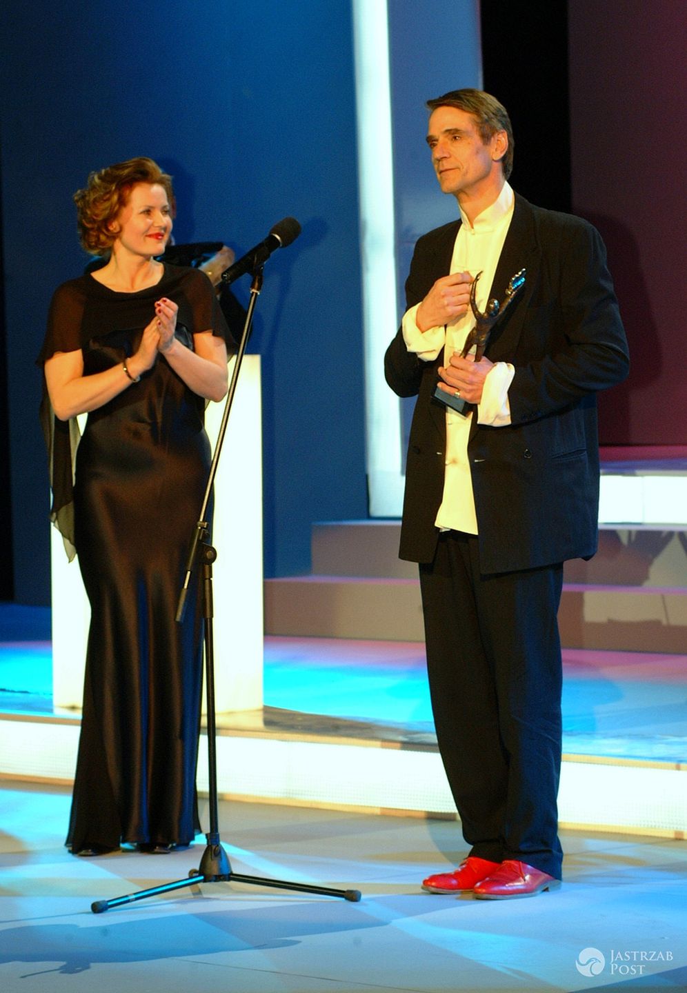Grażyna Szapołowska, Jeremy Irons, TeleKamery 2001 (fot. AKPA)