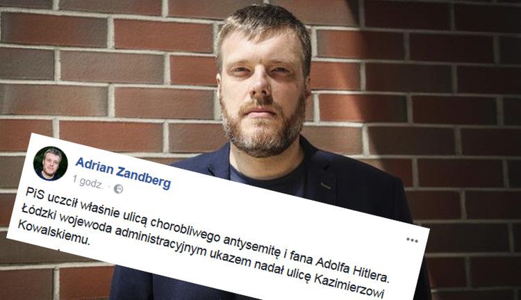 W Łodzi będzie ulica człowieka, który "chciał zetrzeć Żydów z powierzchni ziemi". Zandberg grzmi