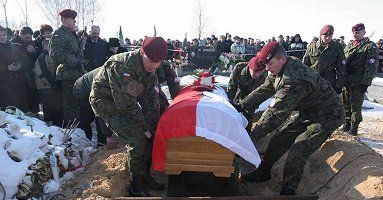 Pogrzeb polskiego żołnierza zmarłego w Iraku