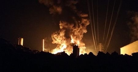 Ogromny pożar w Zgierzu. W mieście nie ma ciepłej wody
