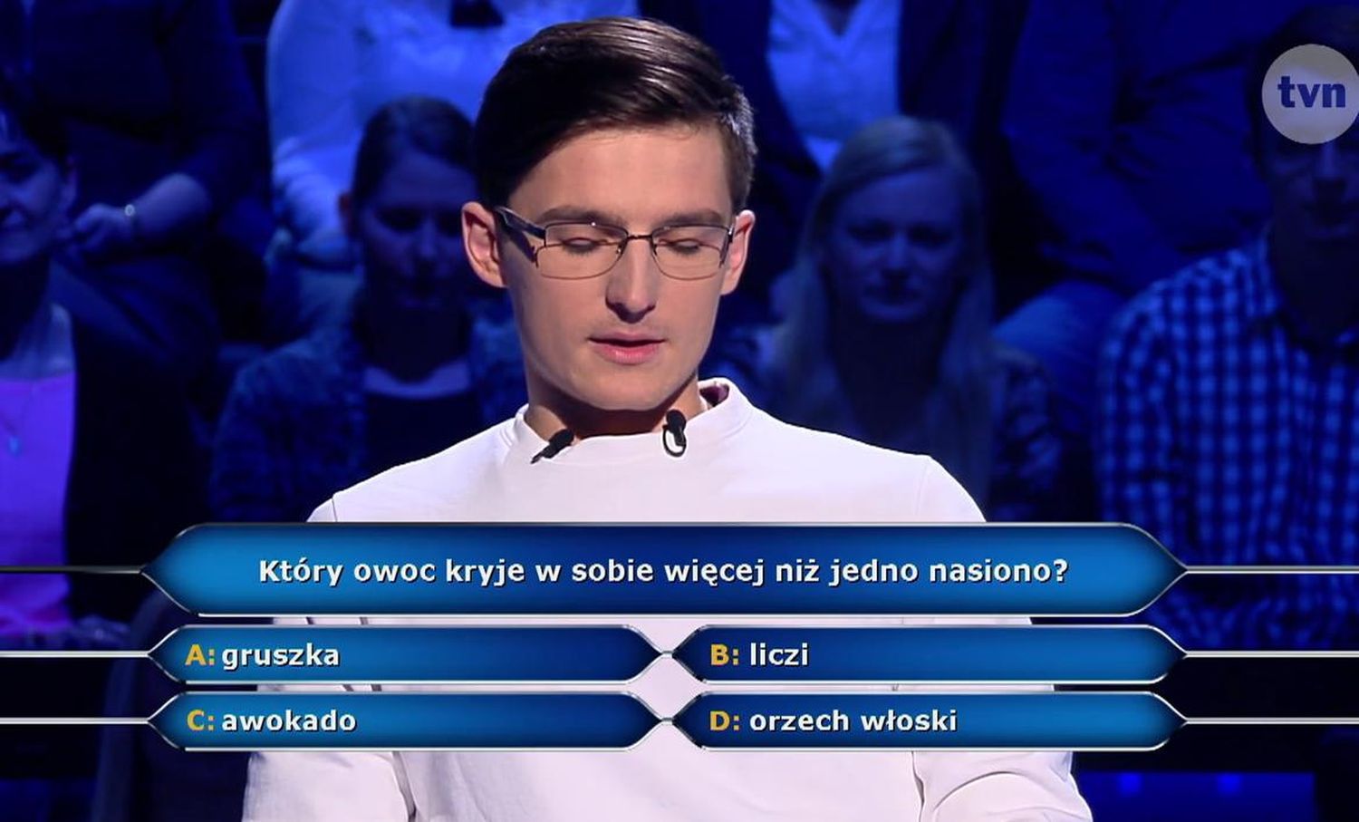 Kadr z programu "Milionerzy"