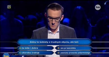 Uczestnik "Milionerów" tłumaczył się Urbańskiemu: "Moja narzeczona nie jest zołzą"