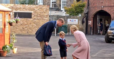 Pierwszy dzień w szkole księcia Jerzego. Zobaczcie, jak do szkoły szli William i Harry