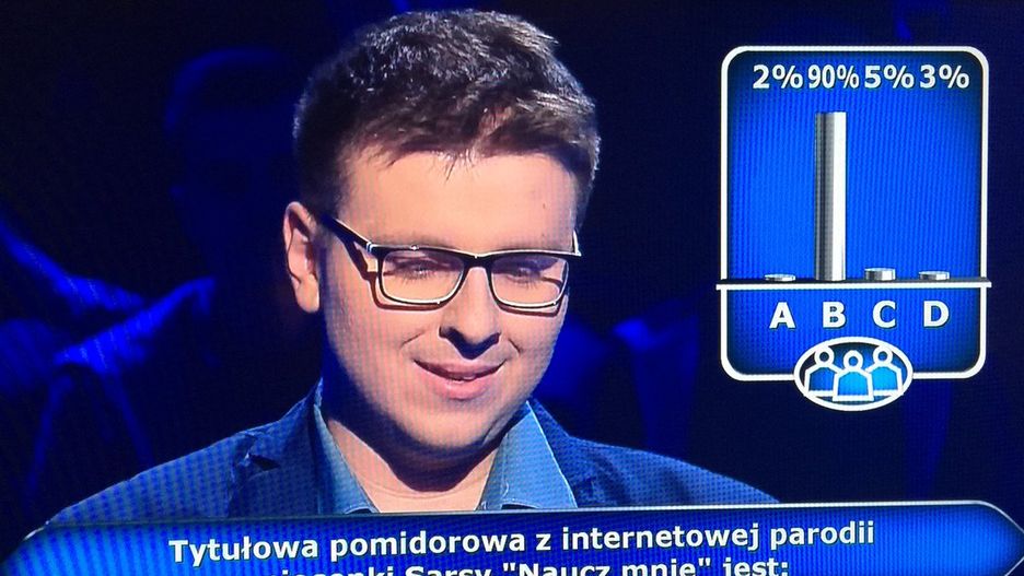 Kadr z programu "Milionerzy"