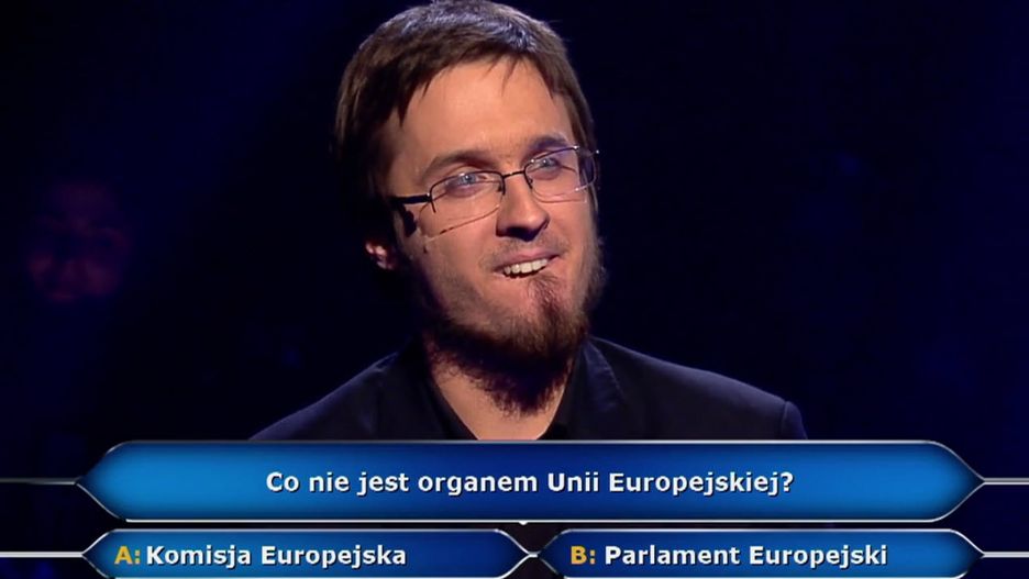 Kadr z programu "Milionerzy"
