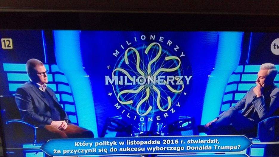 Kadr z programu "Milionerzy"