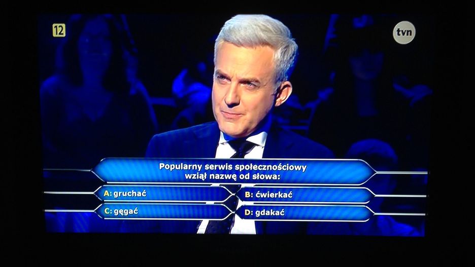 Kadr z programu "Milionerzy"
