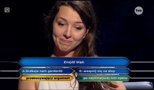 "Milionerzy": Śmiechom nie było końca. Nawet wtedy, kiedy odpadała z gry