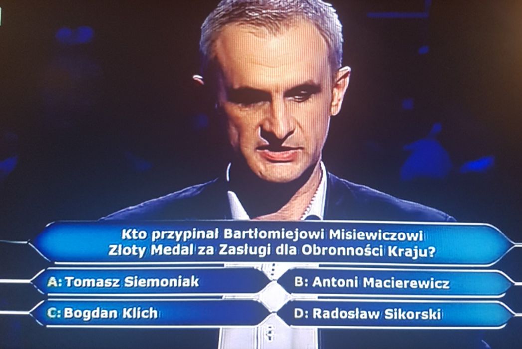 Kadr z programu "Milionerzy"