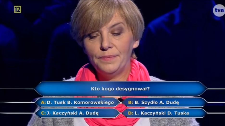 Większość publiczności poległa na tym pytaniu