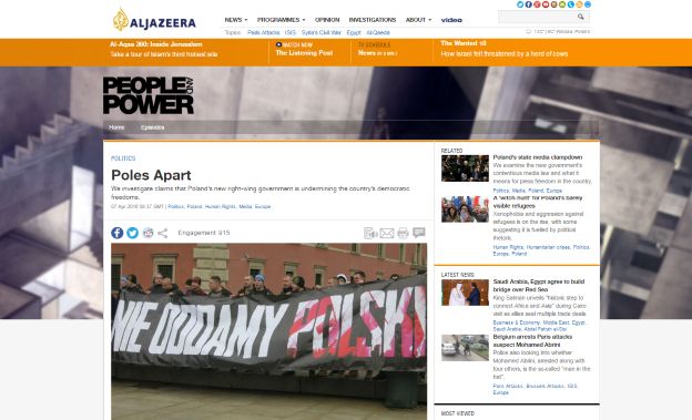 Arabska telewizja Al. Jazeera atakuje polski rząd