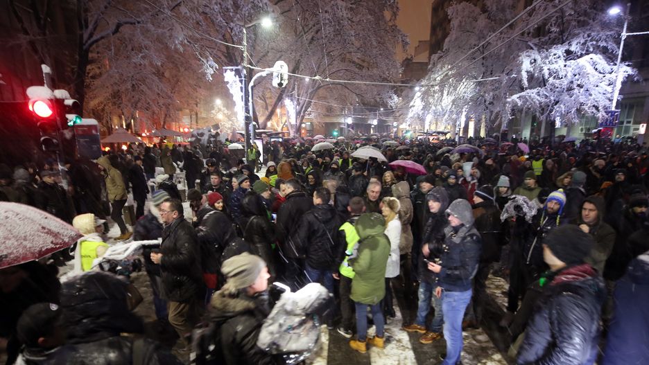 Antyrządowa demonstracja w Serbii