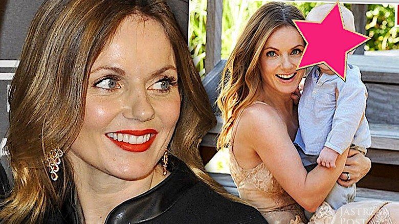 Geri Halliwell z synem twarz sesja Hello!