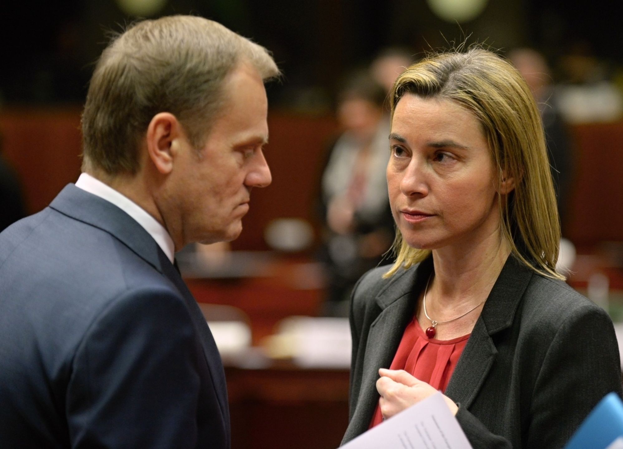 Donald Tusk i Federica Mogherini