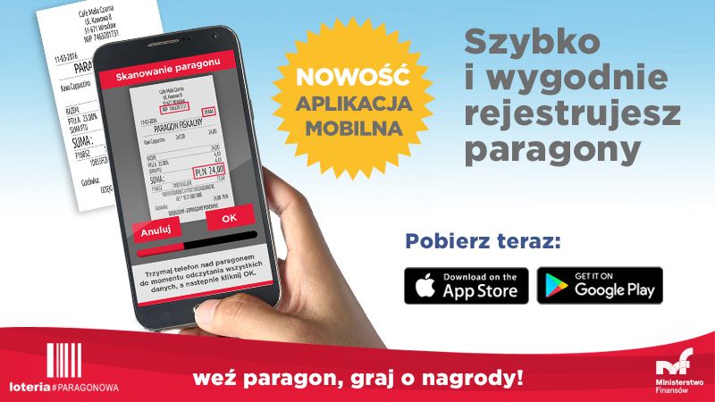 Narodowa Loteria Paragonowa - aplikacja mobilna 