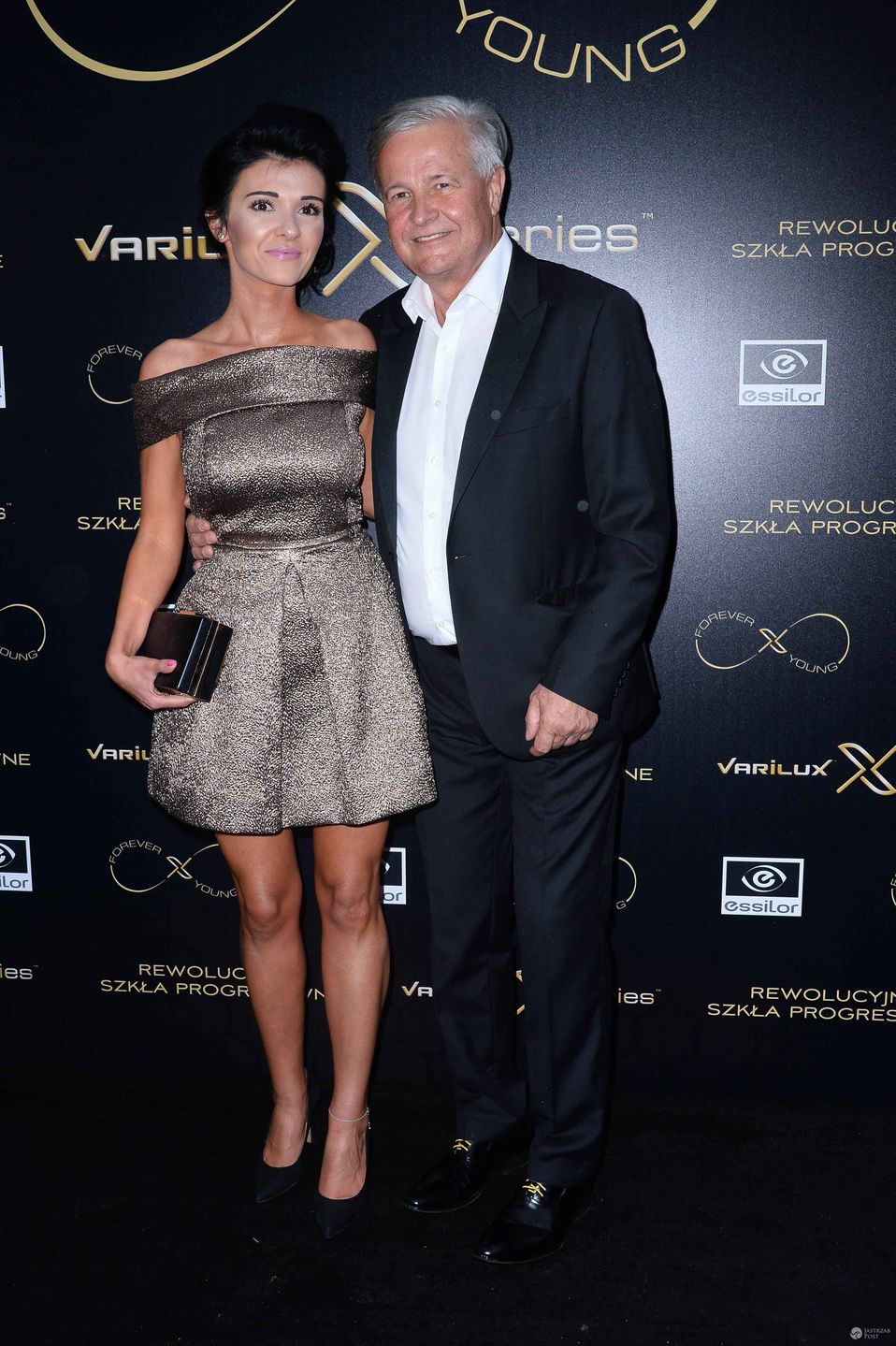 Apoloniusz Tajner z partnerką - impreza marki Varilux