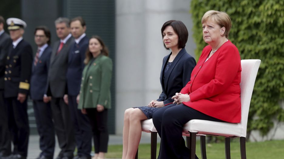 Maia Sandu i Angela Merkel