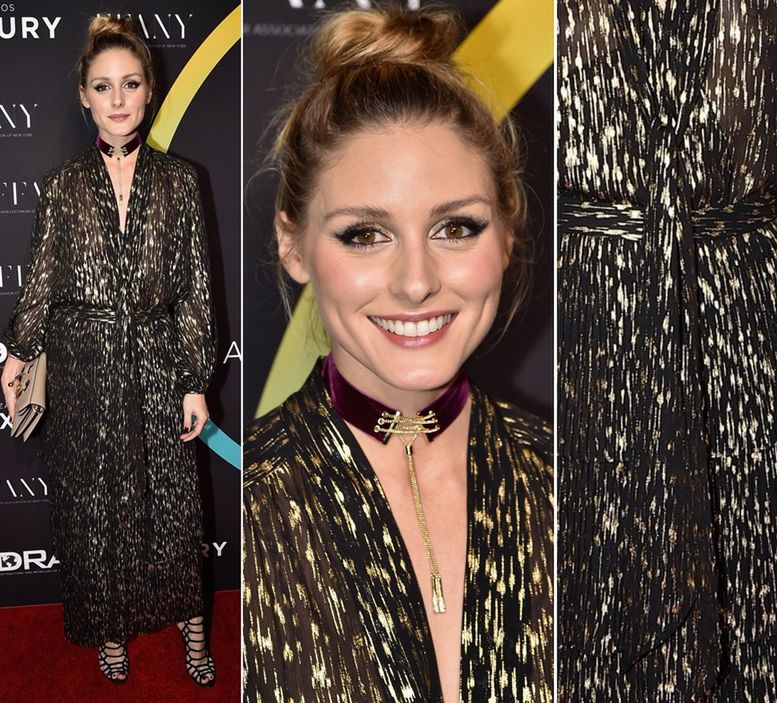 LOOK OF THE DAY: Olivia Palermo w czarno-złotej stylizacji