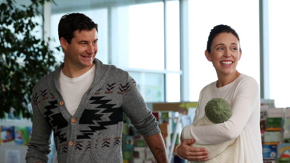 Jacinda Ardern z partnerem i córką