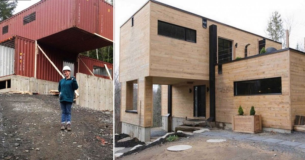 Woman Built Stunning Shipping Container Home - The Interior Looks Beautiful!