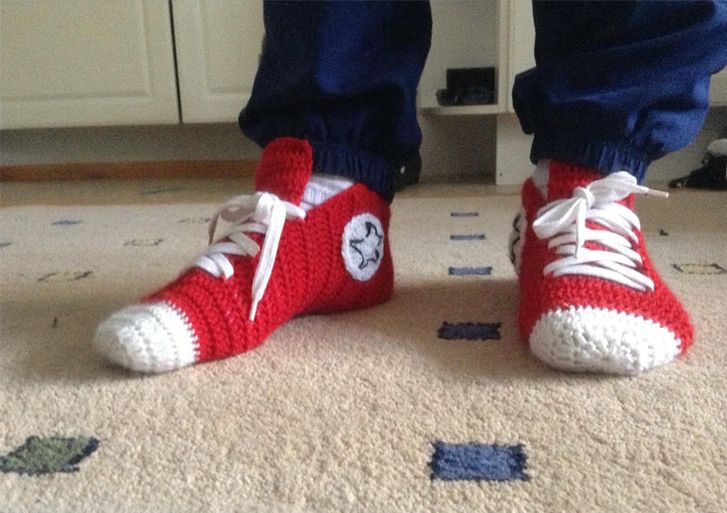 Crochet Converse Slippers