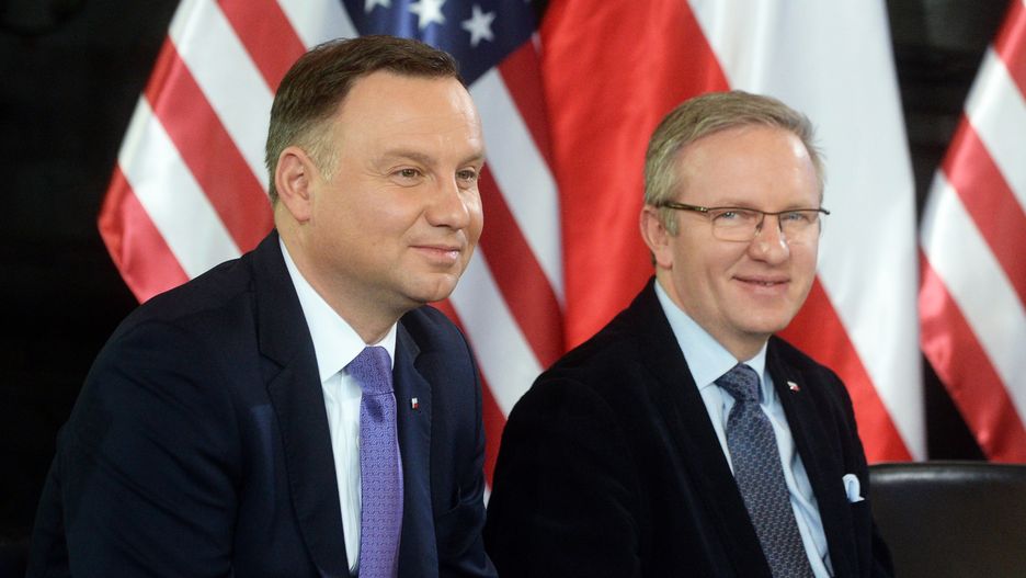 Prezydent Andrzej Duda i szef jego kancelarii Krzysztof Szczerski