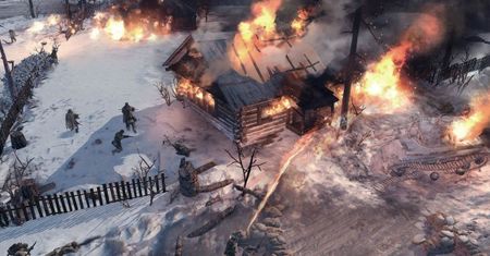Company of Heroes 2 - płonie step szeroki