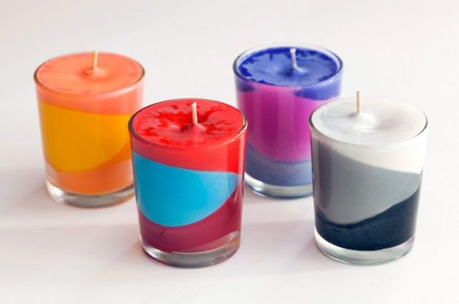 Crayons Color Block Candles