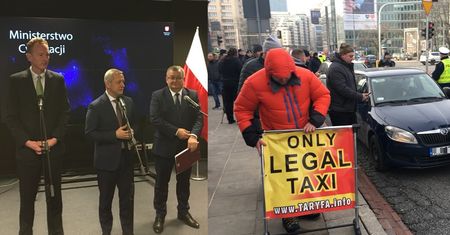 Ostry protest przed Ministerstwem Cyfryzacji. W tle rozmowy Ubera z rządem