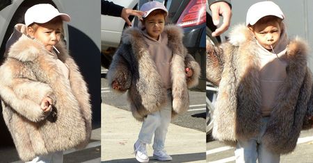 Córka Kim Kardashian w naturalnym futrze - fani są oburzeni!
