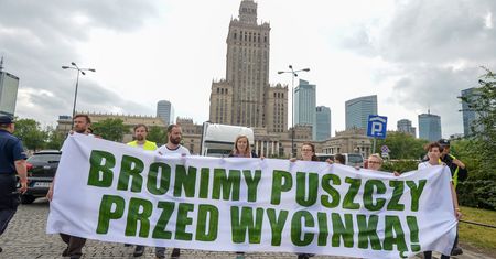 Policja chce ukarać 17 osób ws. blokowania maszyn w Puszczy Białowieskiej