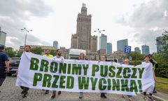 Policja chce ukarać 17 osób ws. blokowania maszyn w Puszczy Białowieskiej