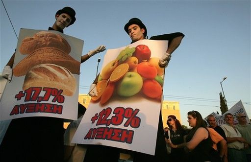 Grecy protestują przeciwko rosnącym kosztom utrzymania