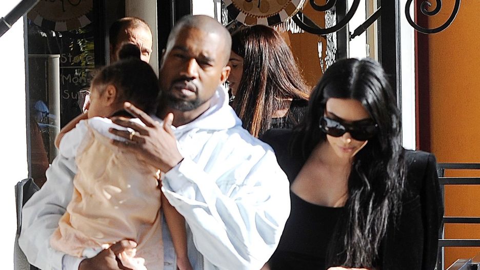 Kanye West i Kim Kardashian z córką