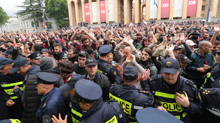 Protest w Tbilisi
