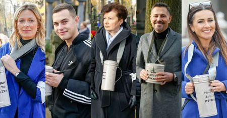 Gwiazdy kwestują na warszawskich Powązkach: Odeta Moro, Beata Tadla, Adam Zdrójkowski, Krzysztof Ibisz
