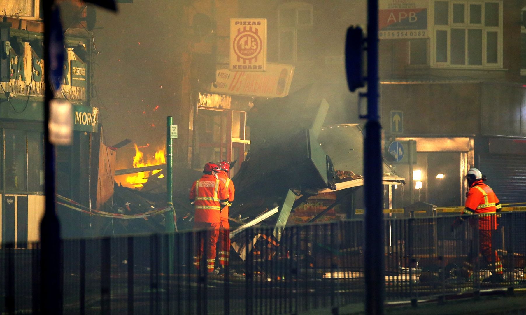 Do wybuchu doszło na Hinckley Road w Leicester