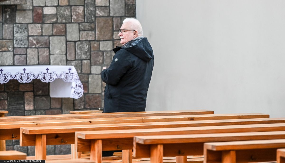 Koronawirus w Polsce. Lech Wałęsa znowu w kościele. Pozostaje niewzruszony na apele syna