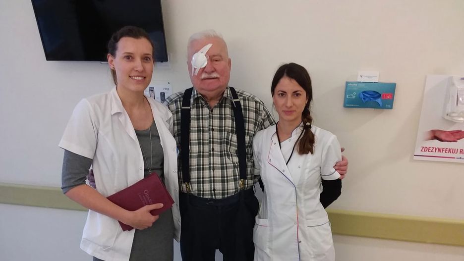 Lech Wałęsa po zabiegu