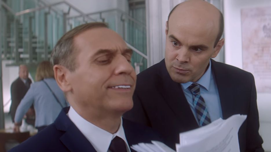 Borys Budka i Grzegorz Schetyna w serialu "Ucho Prezesa".