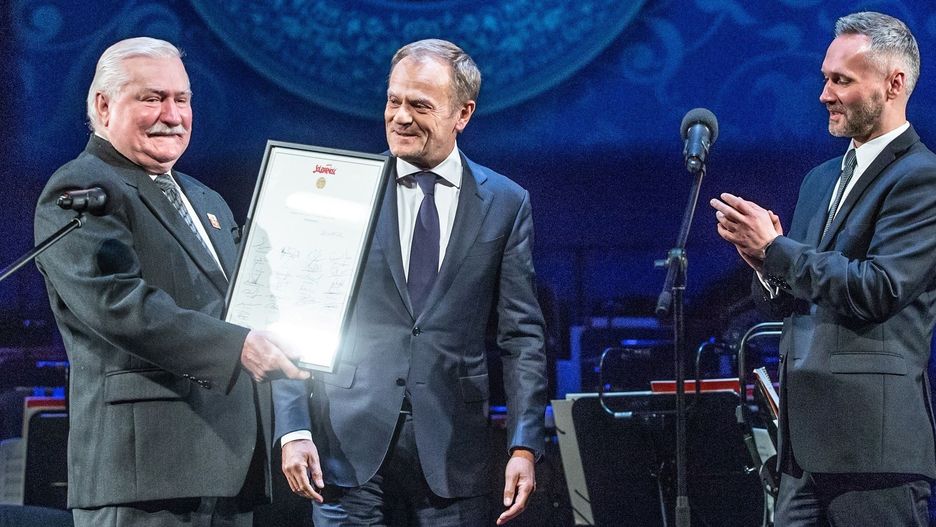 Lech Wałęsa, Donald Tusk i Jarosław Wałęsa
