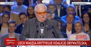 Lech Wałęsa zdumiał zgromadzonych na konwencji KO. "Nie słuchacie mnie!"