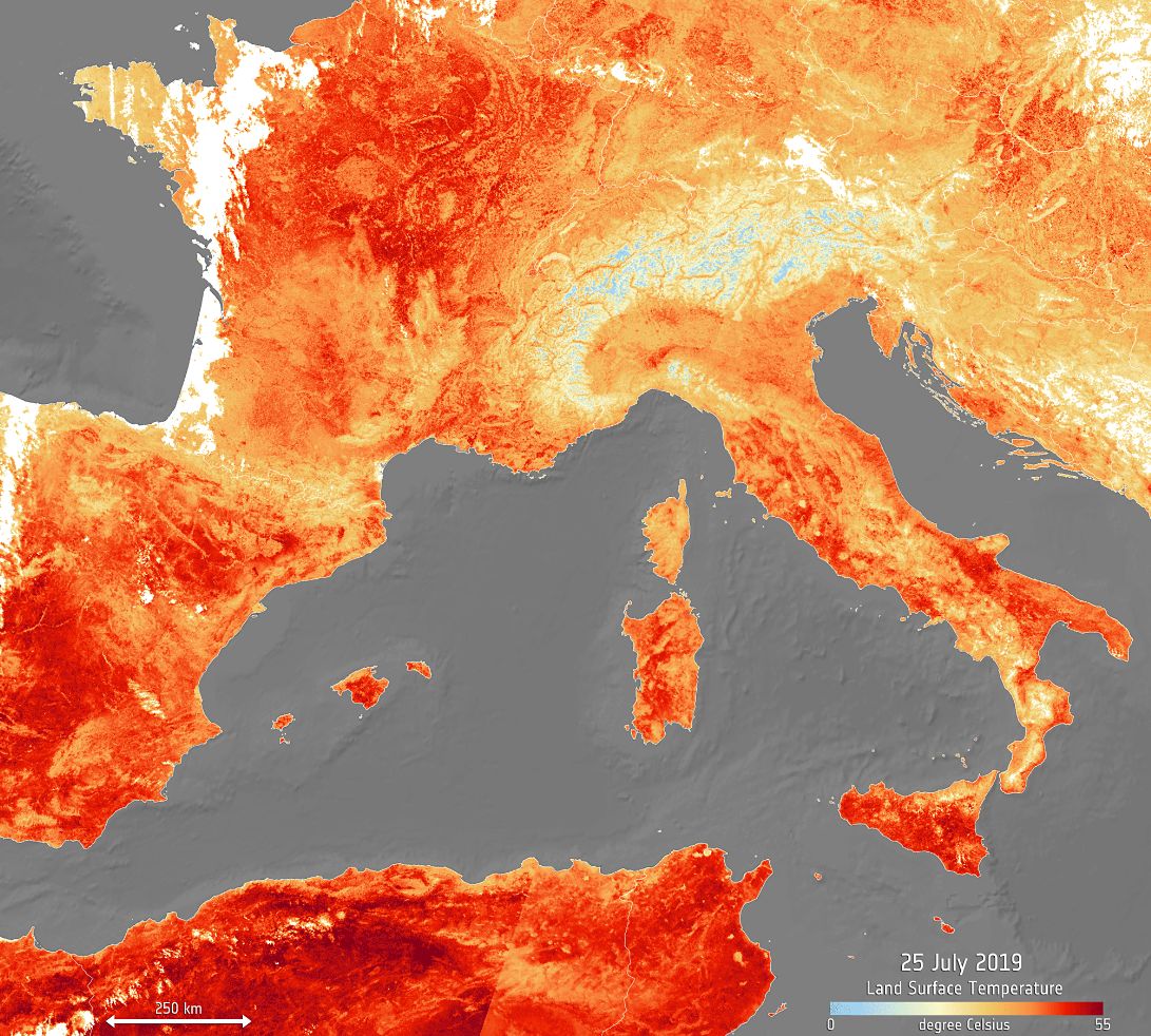 Ziemia rozgrzana do czerwoności. ESA pokazuje zdjęcia satelitarne